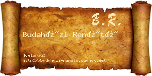 Budaházi Renátó névjegykártya