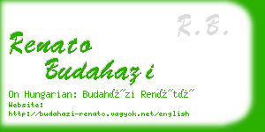 renato budahazi business card